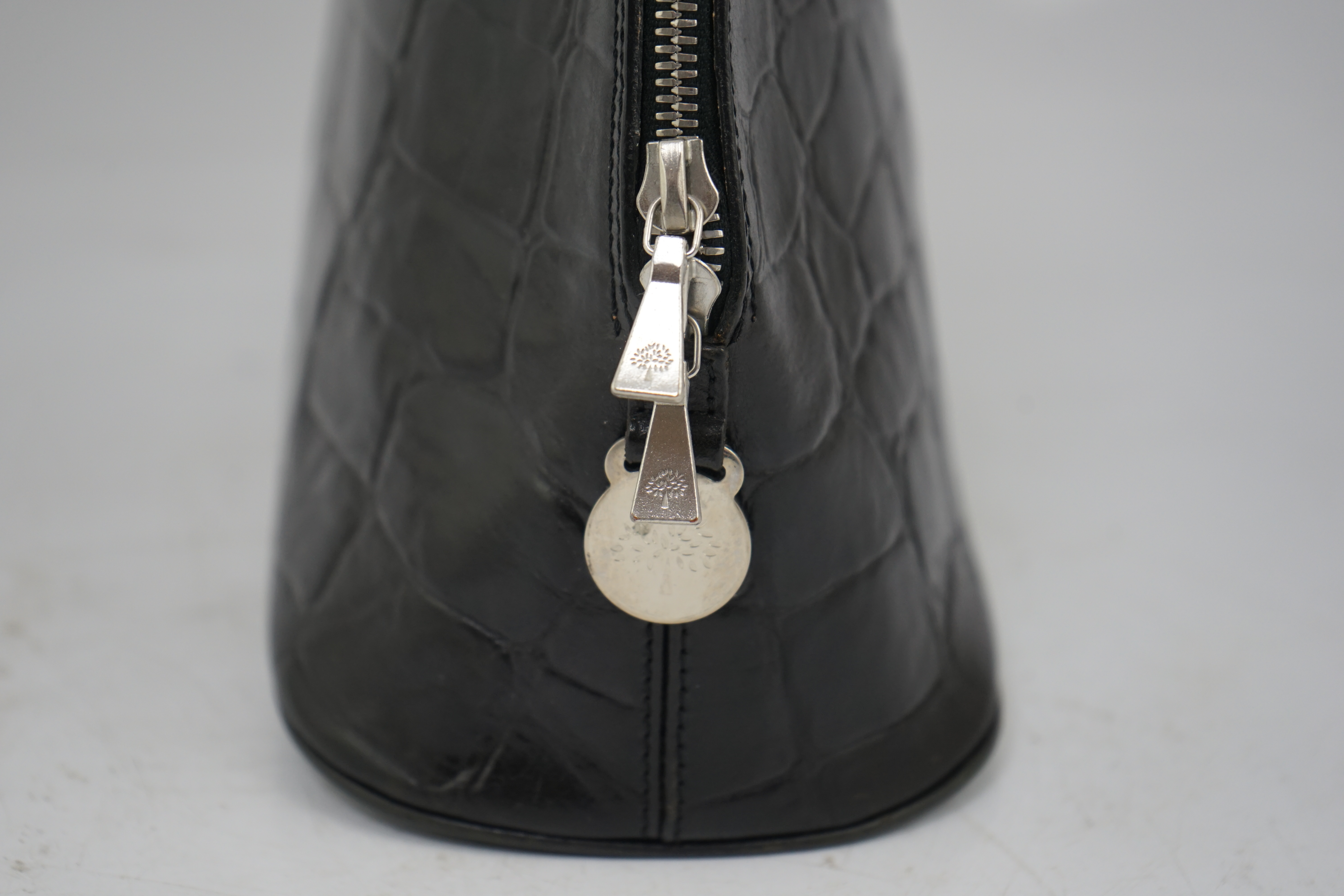 A Mulberry black Congo leather Breton shoulder bag.